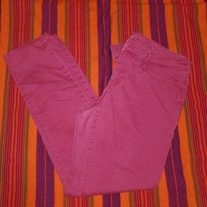 ANN TAYLOR MODERN SKINNY PINK PANTS